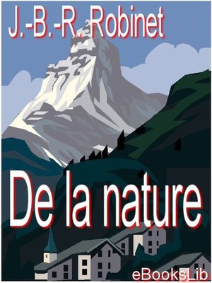 cover image of De la nature